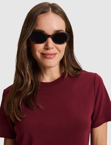 Bordo Regular Fit Basic Tişört