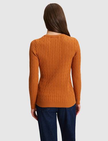 Turuncu Slim Fit Basic Kazak