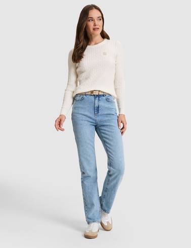 Ekru Slim Fit Basic Kazak