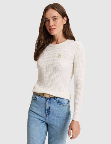 Ekru Slim Fit Basic Kazak