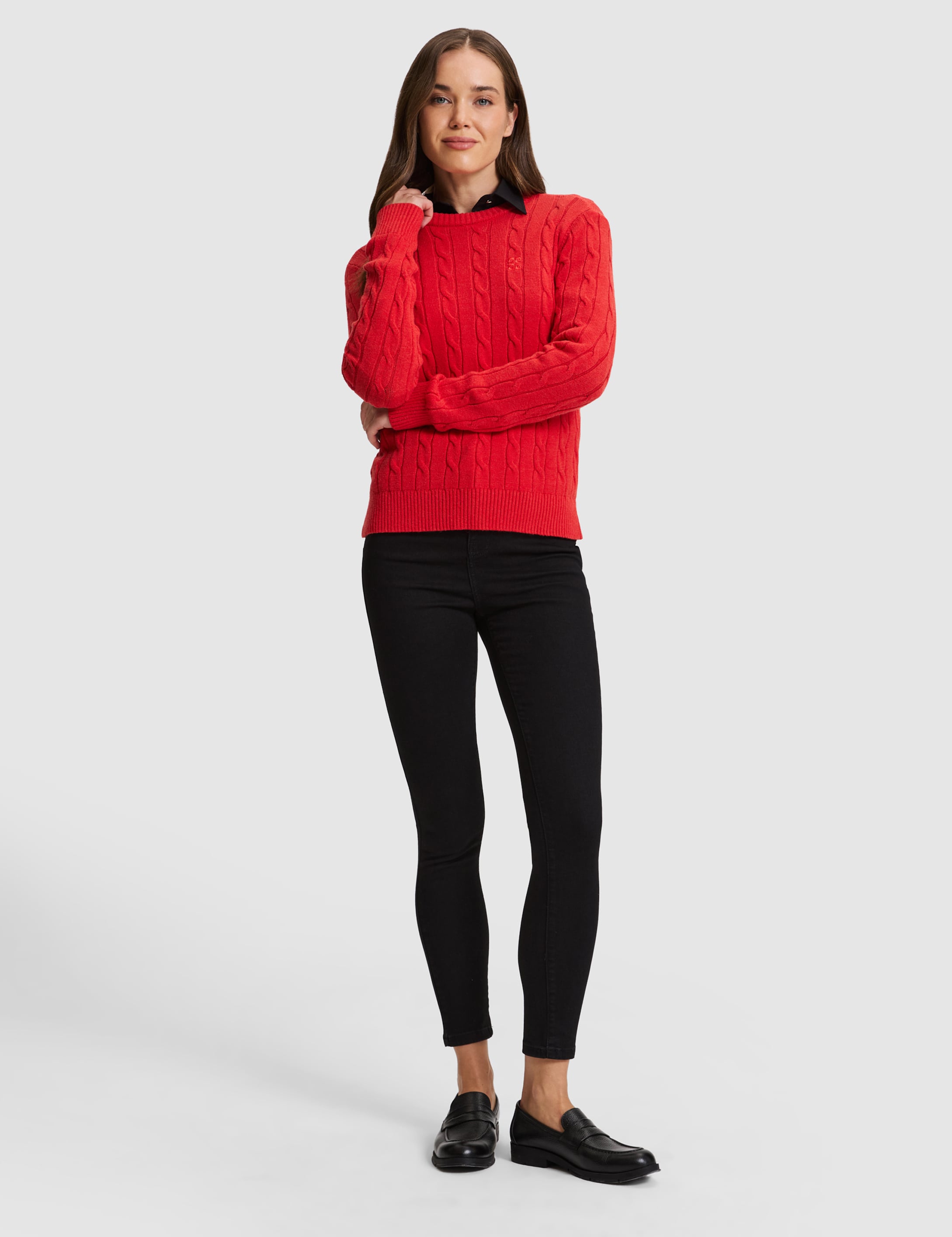 Kırmızı Regular Fit Kazak