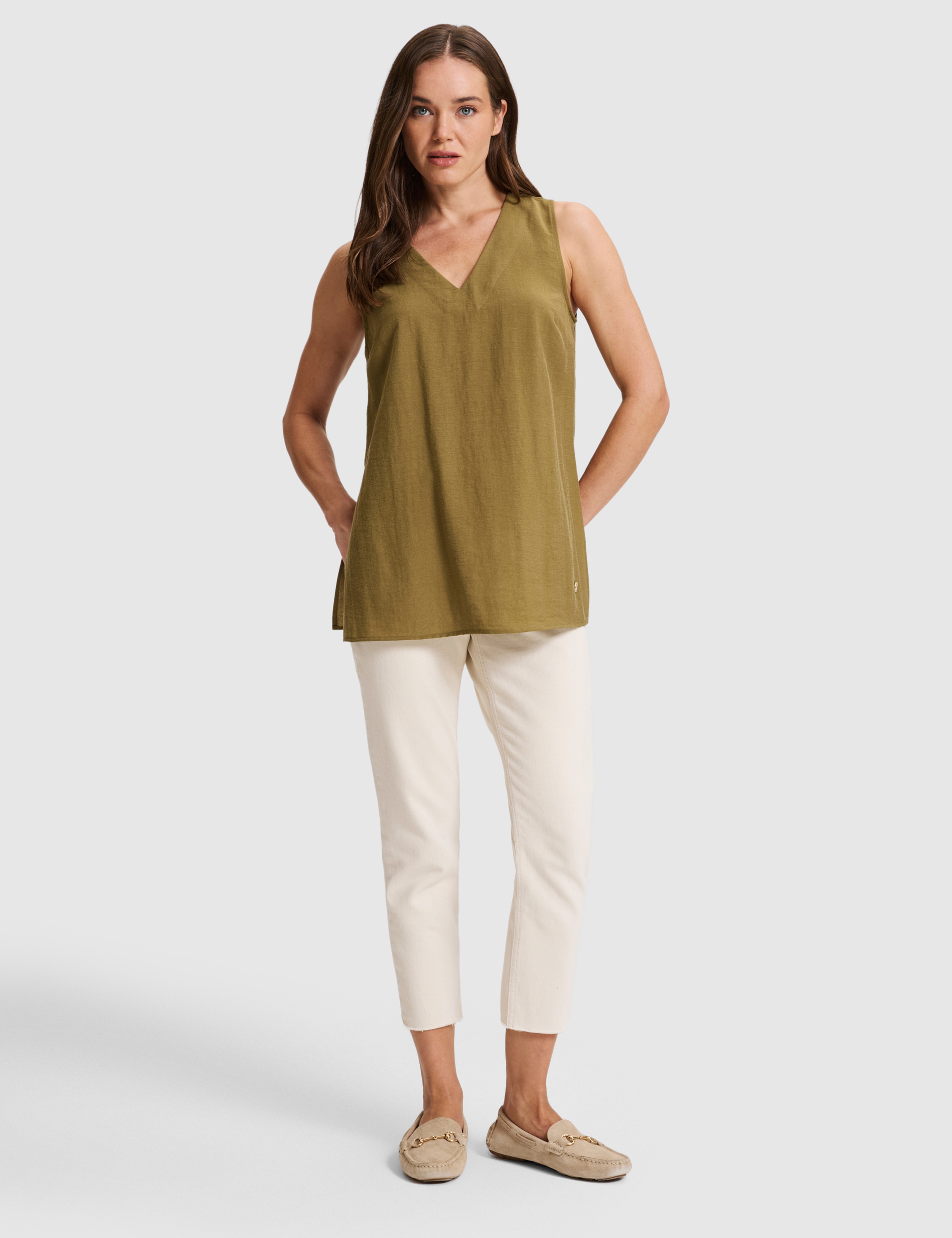 Haki Regular Fit Bluz - Image 4