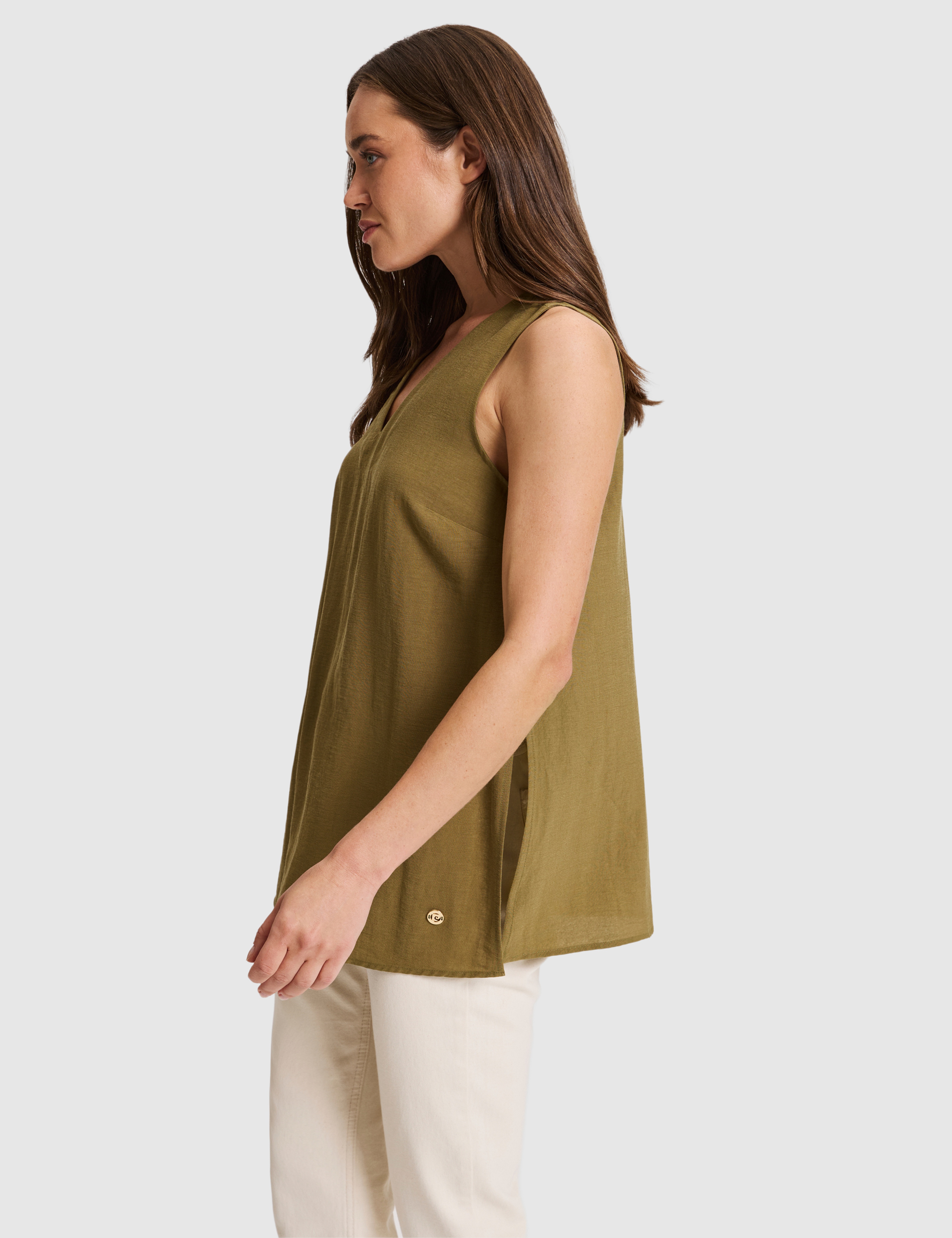Haki Regular Fit Bluz - Image 3