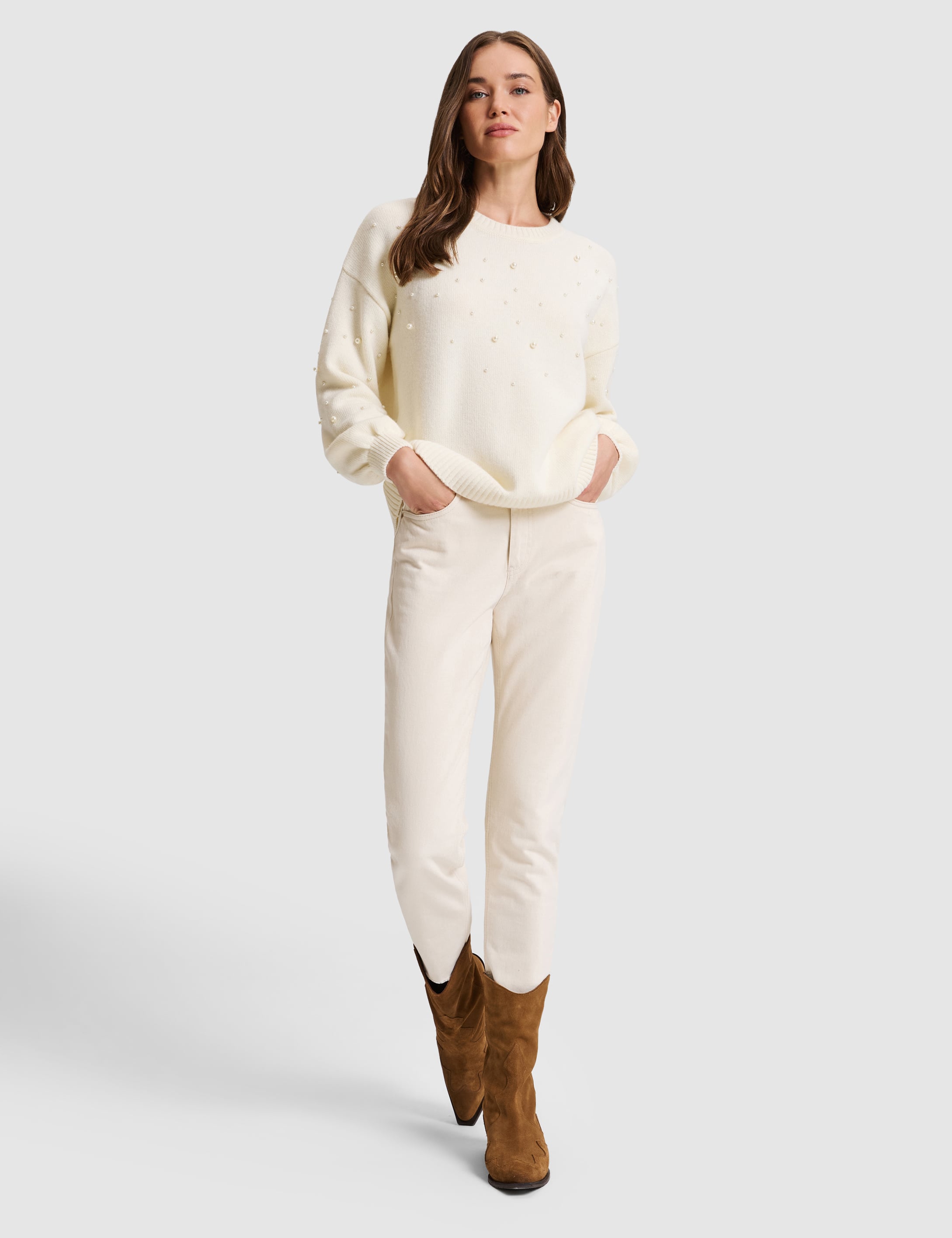 Ekru Regular Fit Kazak - Image 4