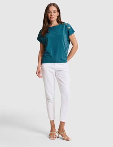 Koyu Yeşil Comfort Fit Tişört