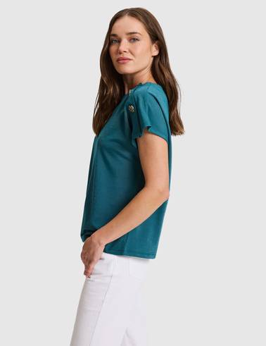 Koyu Yeşil Comfort Fit Tişört