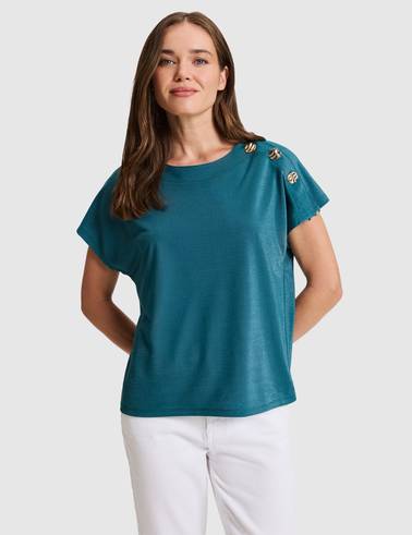 Koyu Yeşil Comfort Fit Tişört