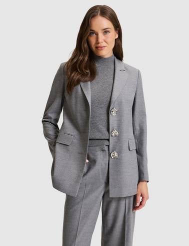 Gri Slim Fit Ceket