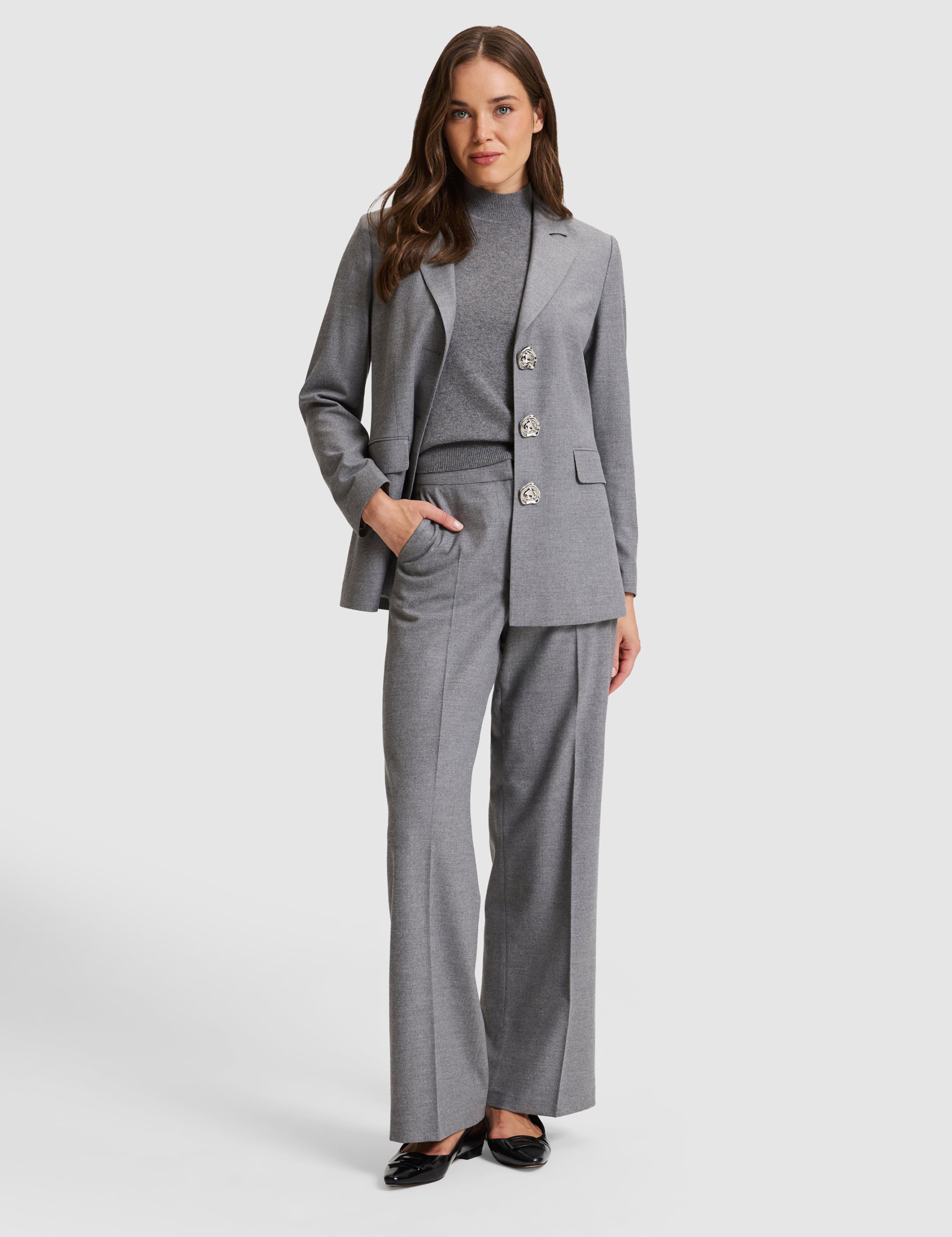 Gri Slim Fit Ceket - Image 4