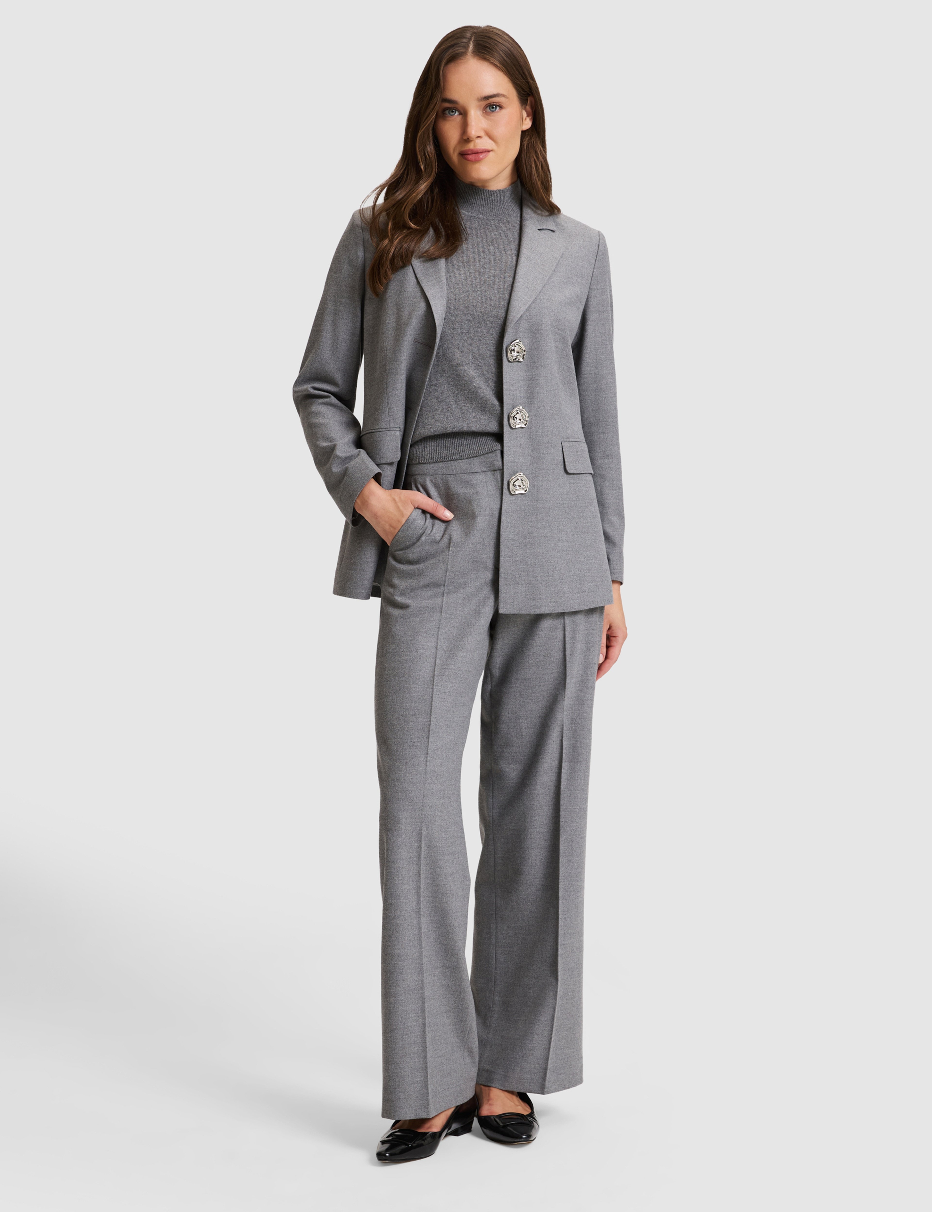 Gri Slim Fit Ceket