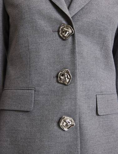 Gri Slim Fit Ceket