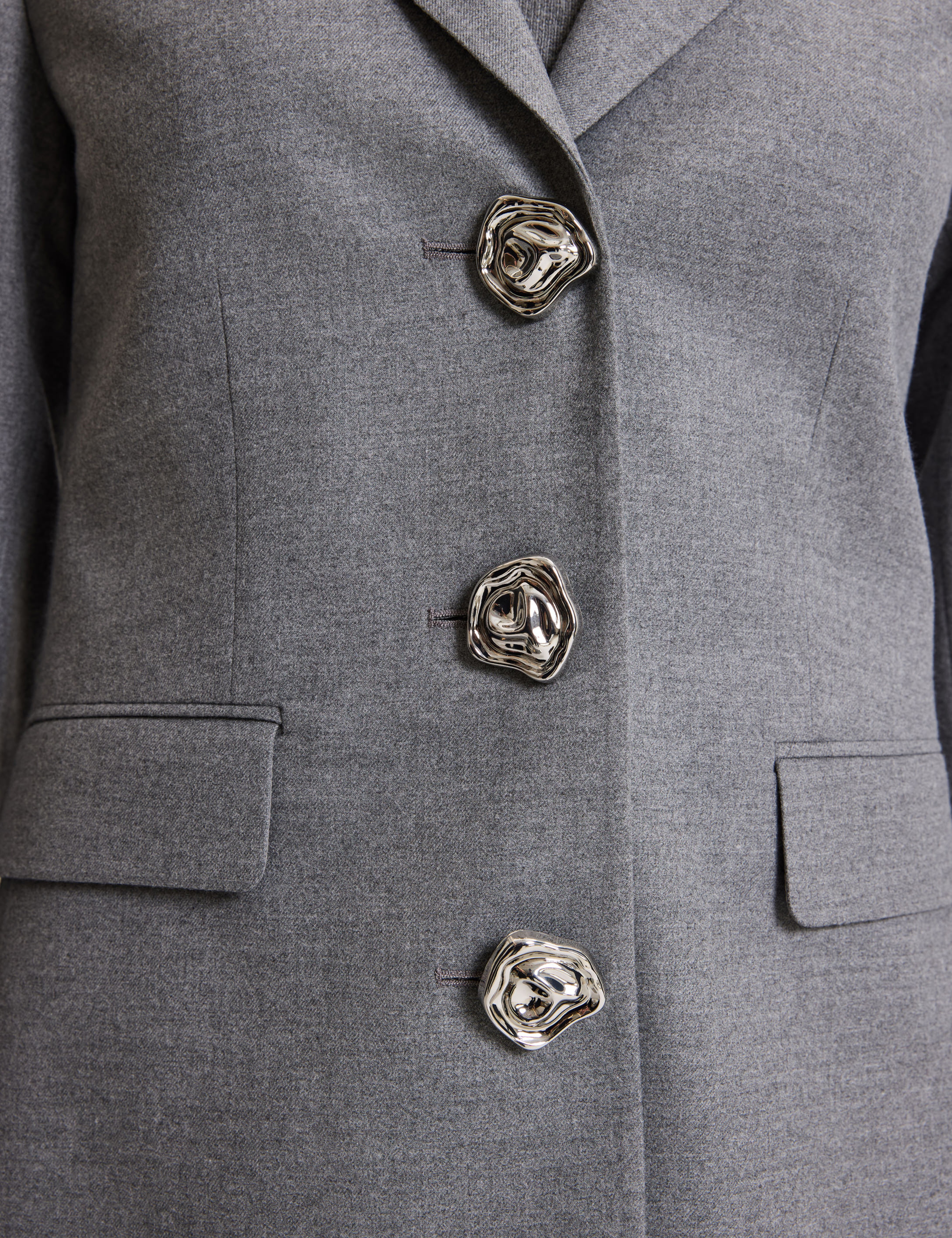Gri Slim Fit Ceket