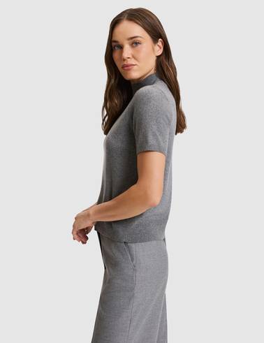 Gri Melanj Slim Fit Kazak