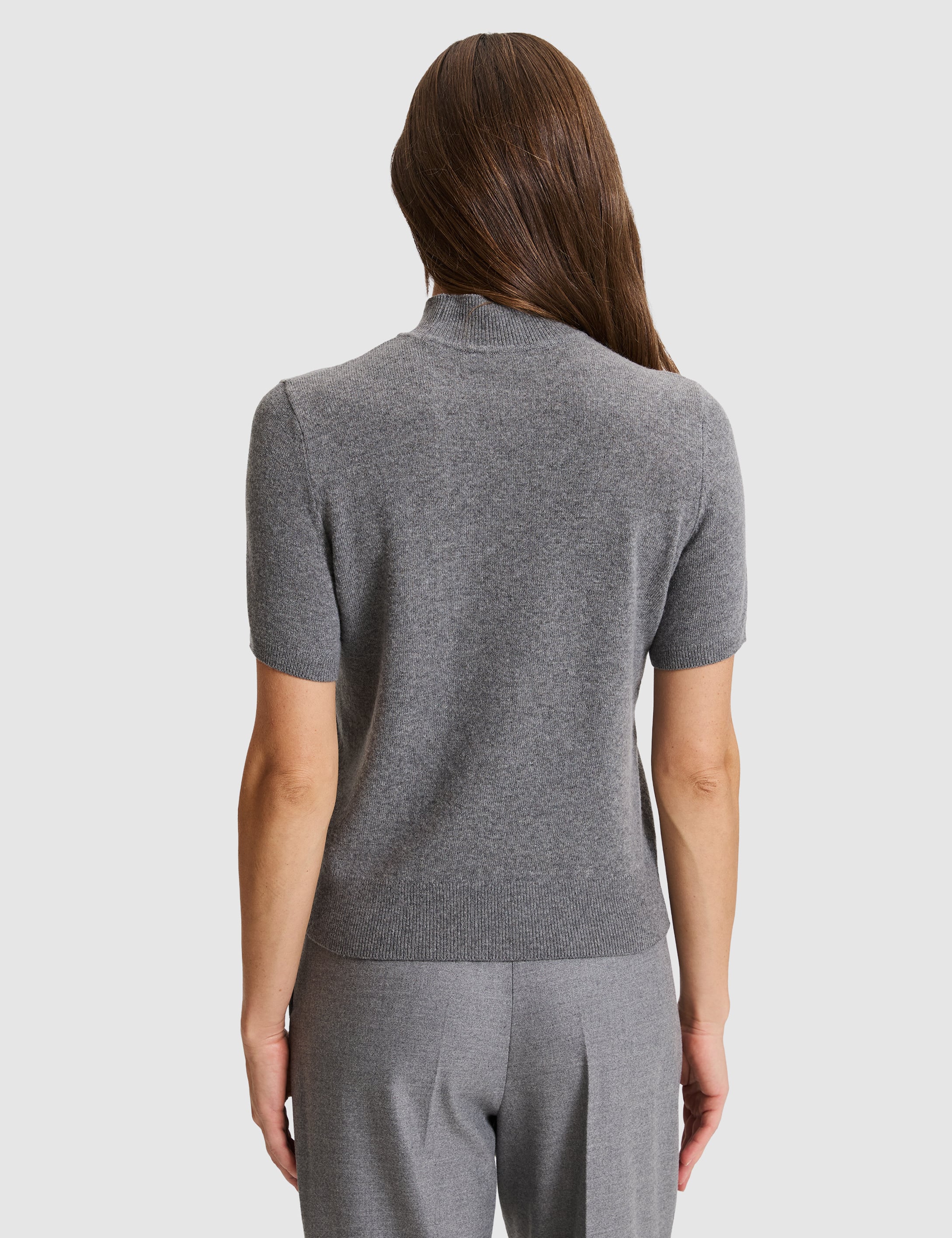 Gri Melanj Slim Fit Kazak - Image 5