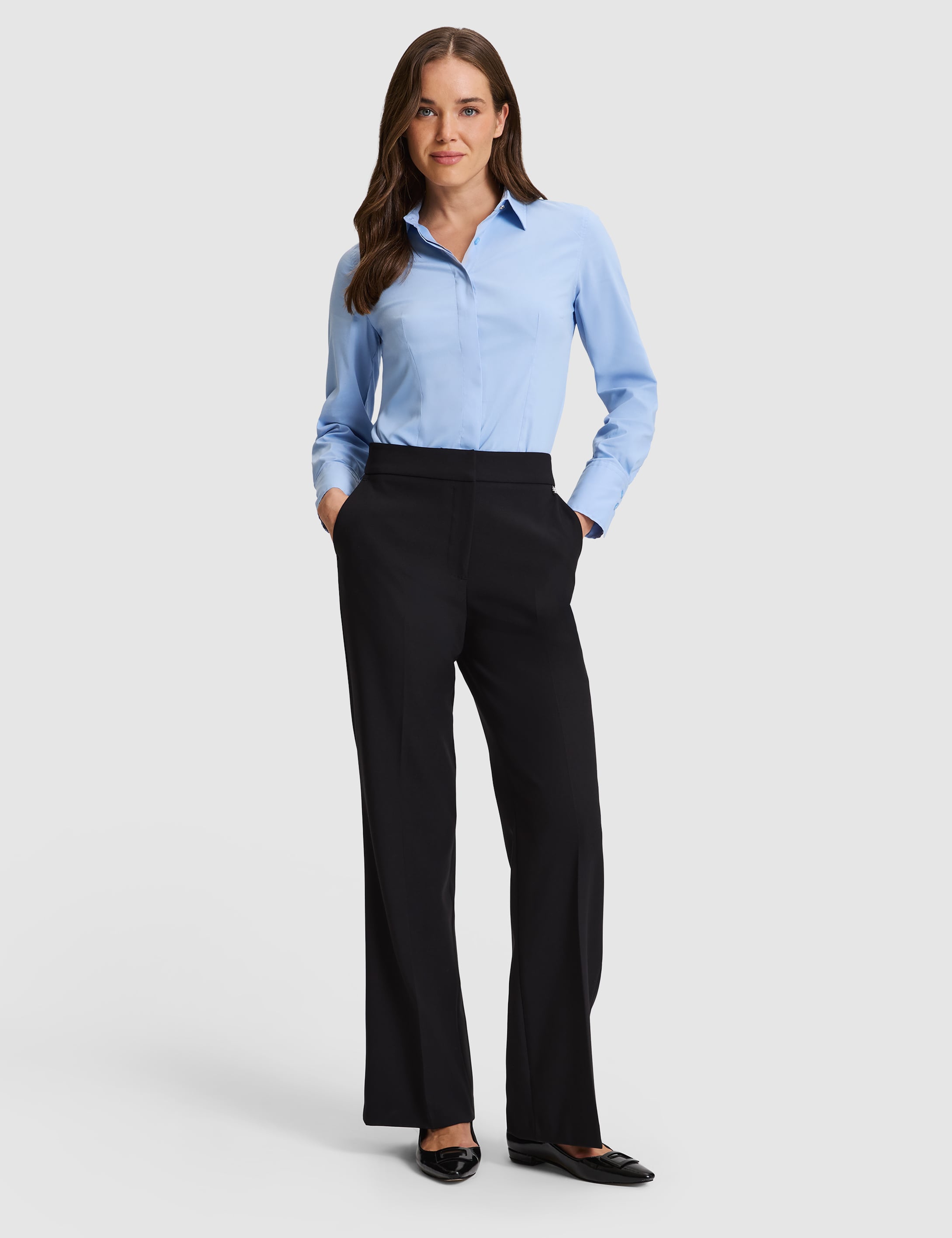 Açık Mavi Slim Fit Uzun Kollu Gömlek