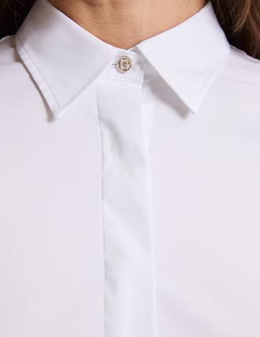Beyaz Slim Fit Uzun Kollu Gömlek