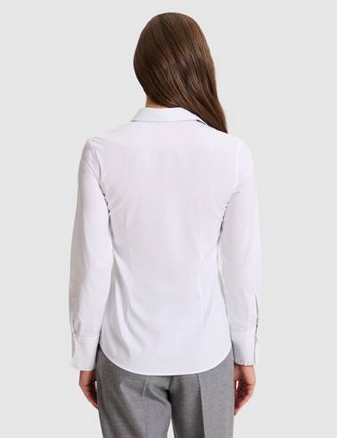 Beyaz Slim Fit Uzun Kollu Gömlek
