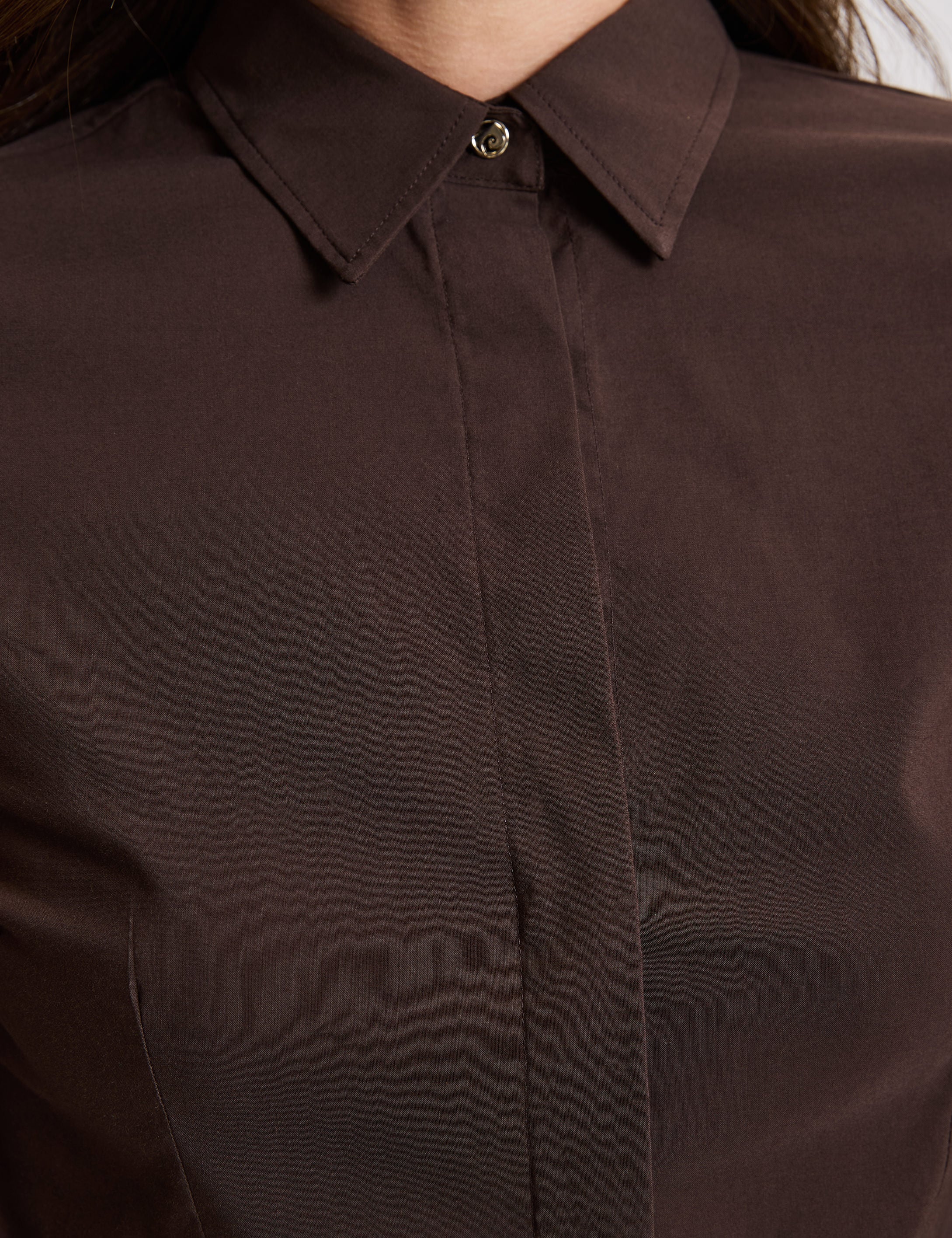 Kahverengi Slim Fit Uzun Kollu Gömlek - Image 6