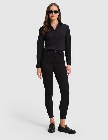 Siyah Slim Fit Uzun Kollu Gömlek