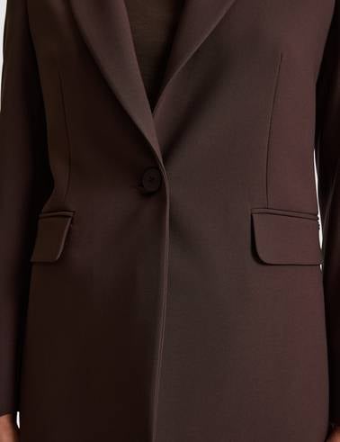 Kahverengi Slim Fit Ceket