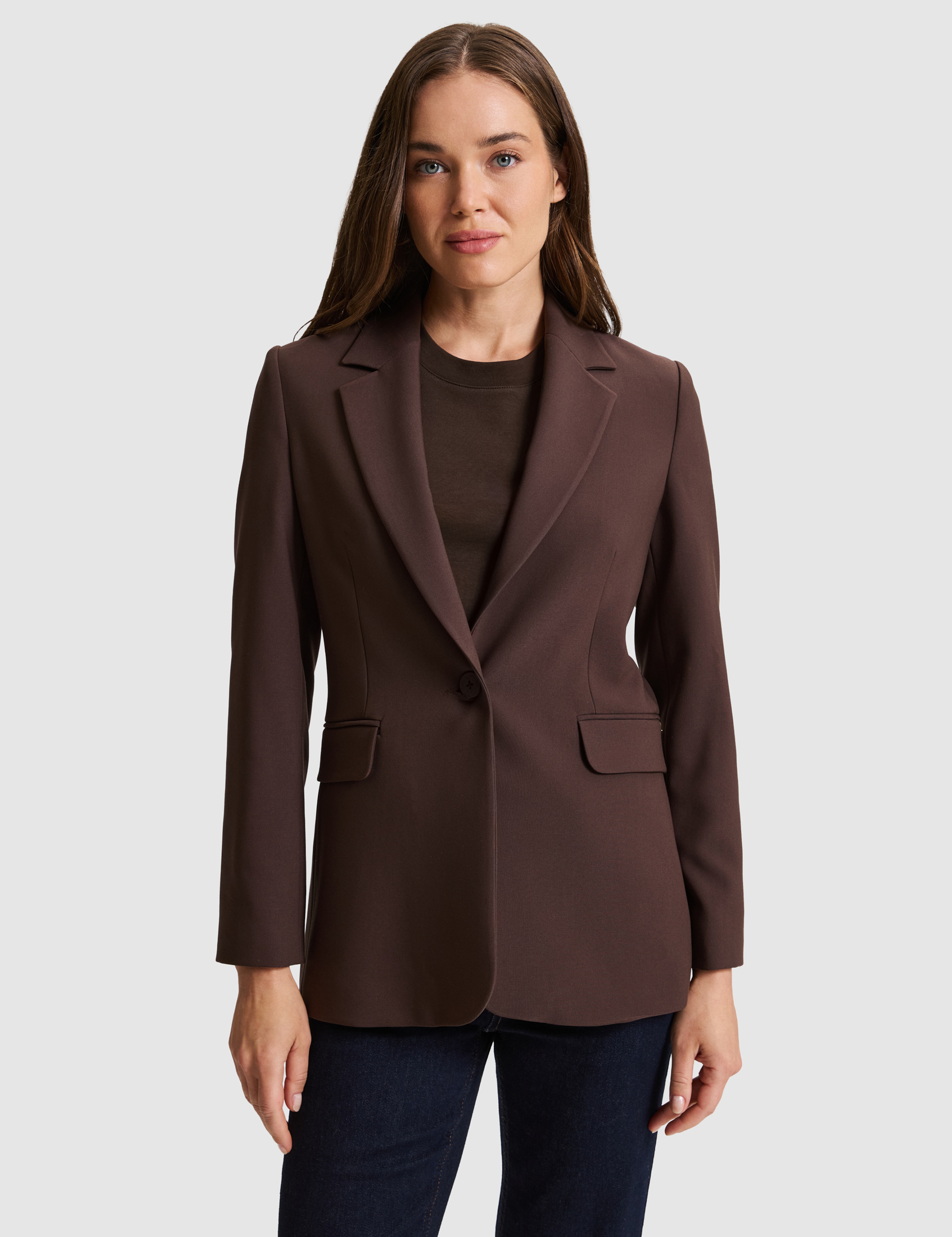 Kahverengi Slim Fit Ceket - Image 1