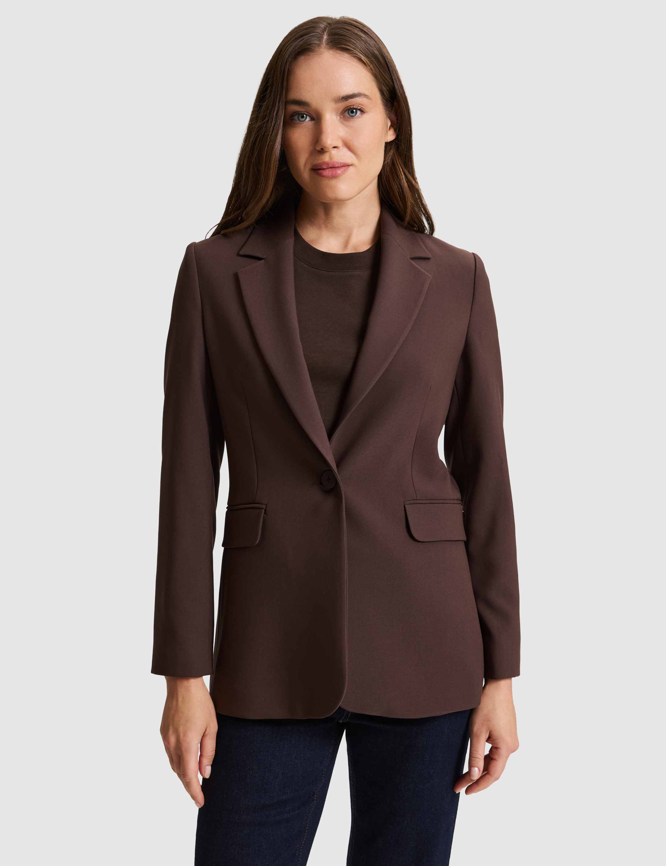 Kahverengi Slim Fit Ceket