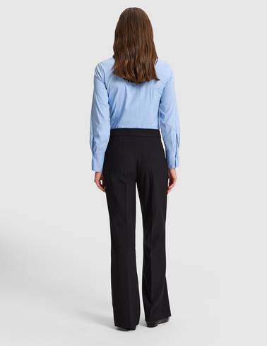 Siyah Straight Fit Kumaş Pantolon