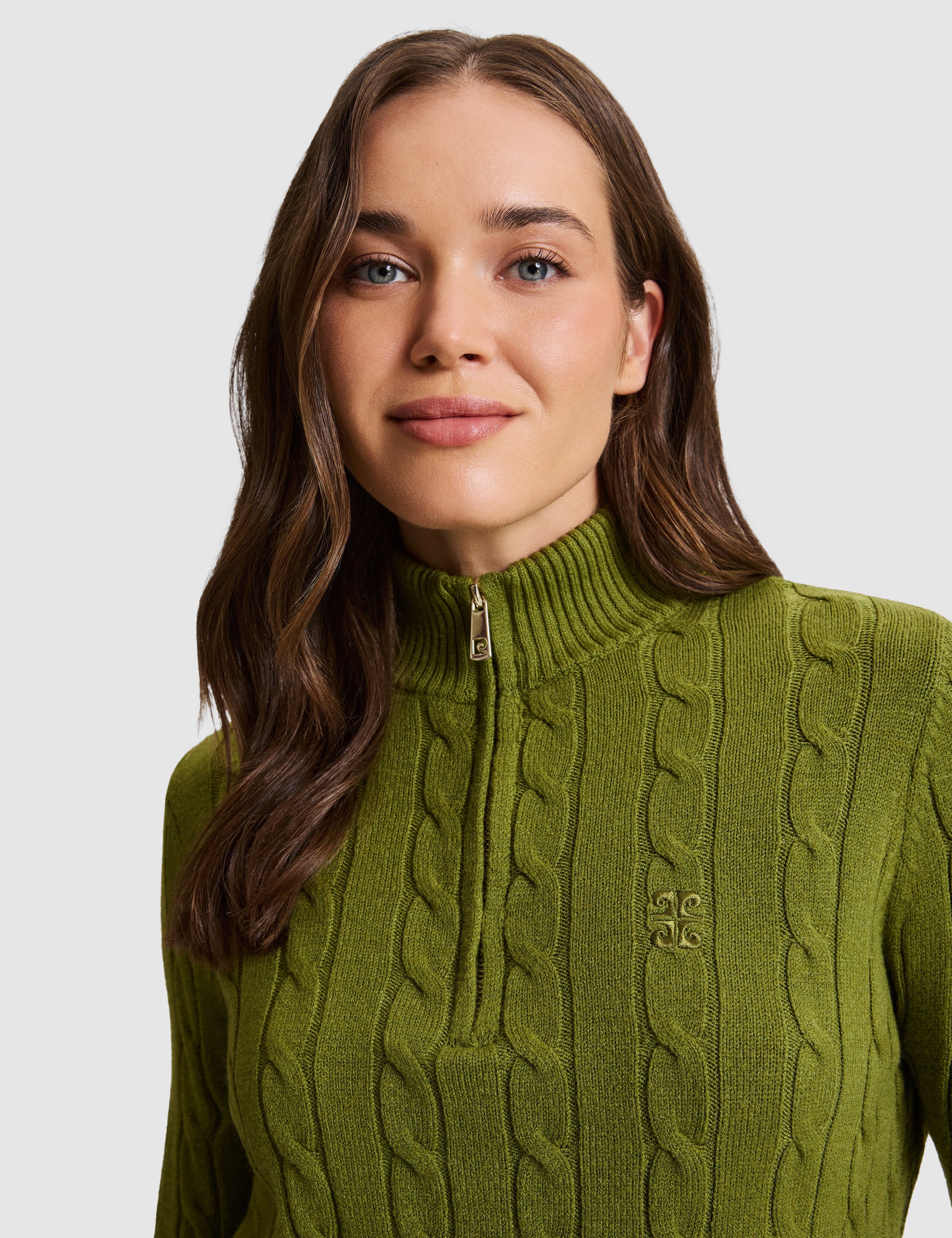 Yeşil Regular Fit Basic Kazak - Image 2