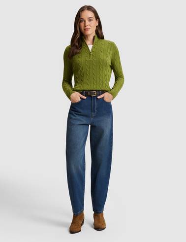 Yeşil Regular Fit Basic Kazak