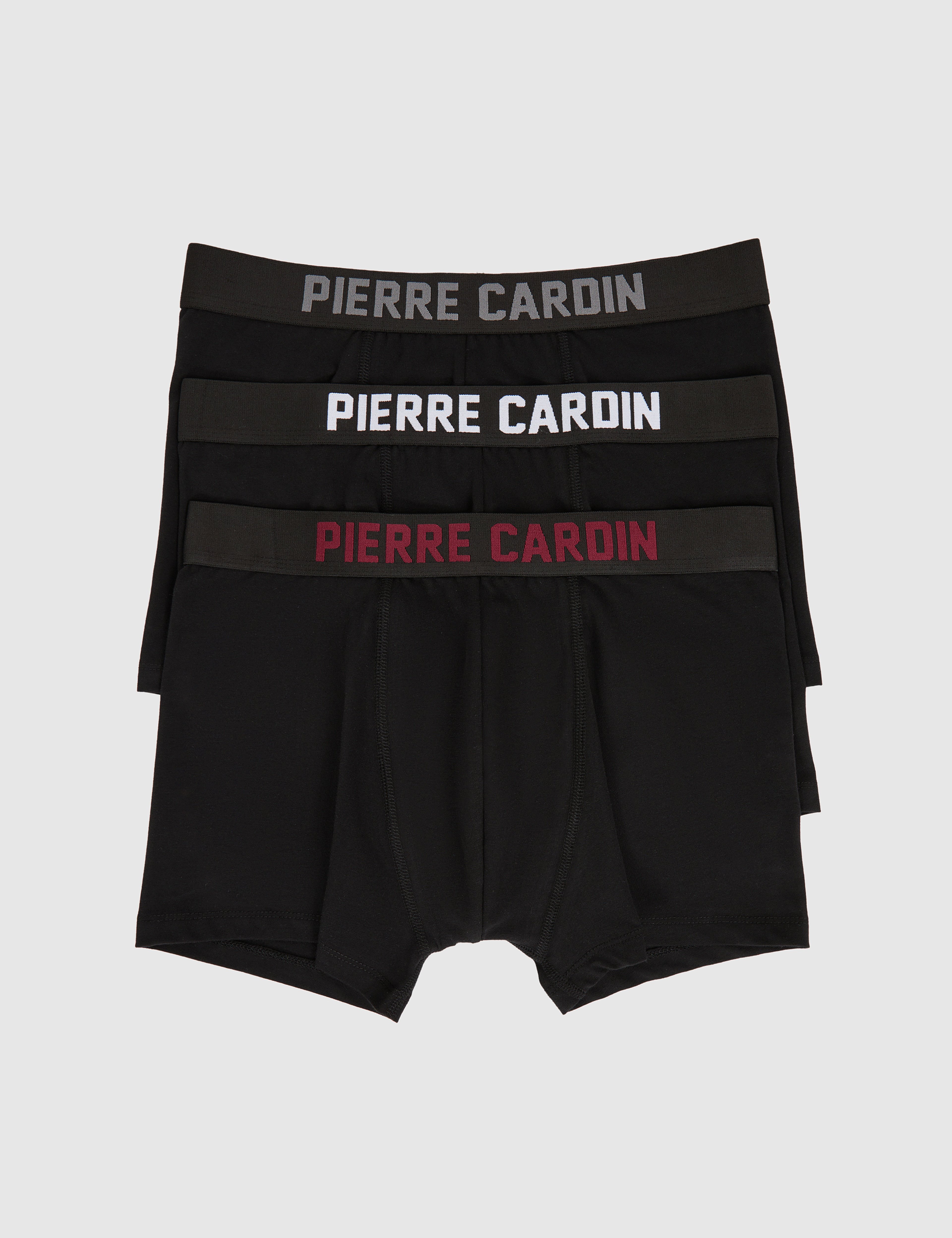 Siyah Pamuk Karışımlı 3'lü İç Giyim Boxer Set - Image 2