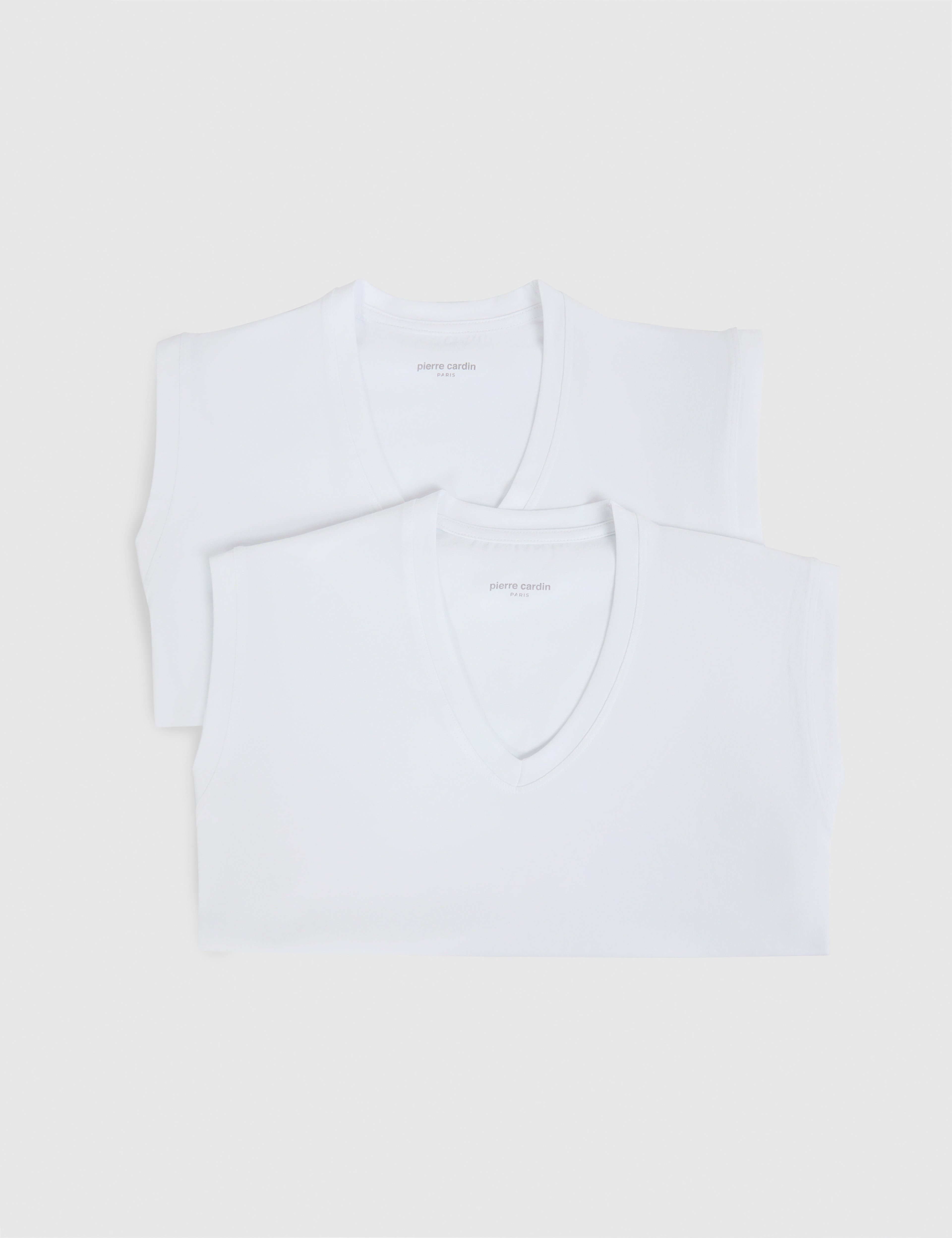 Beyaz Modal Karışımlı 2'li Atlet Set - Image 1
