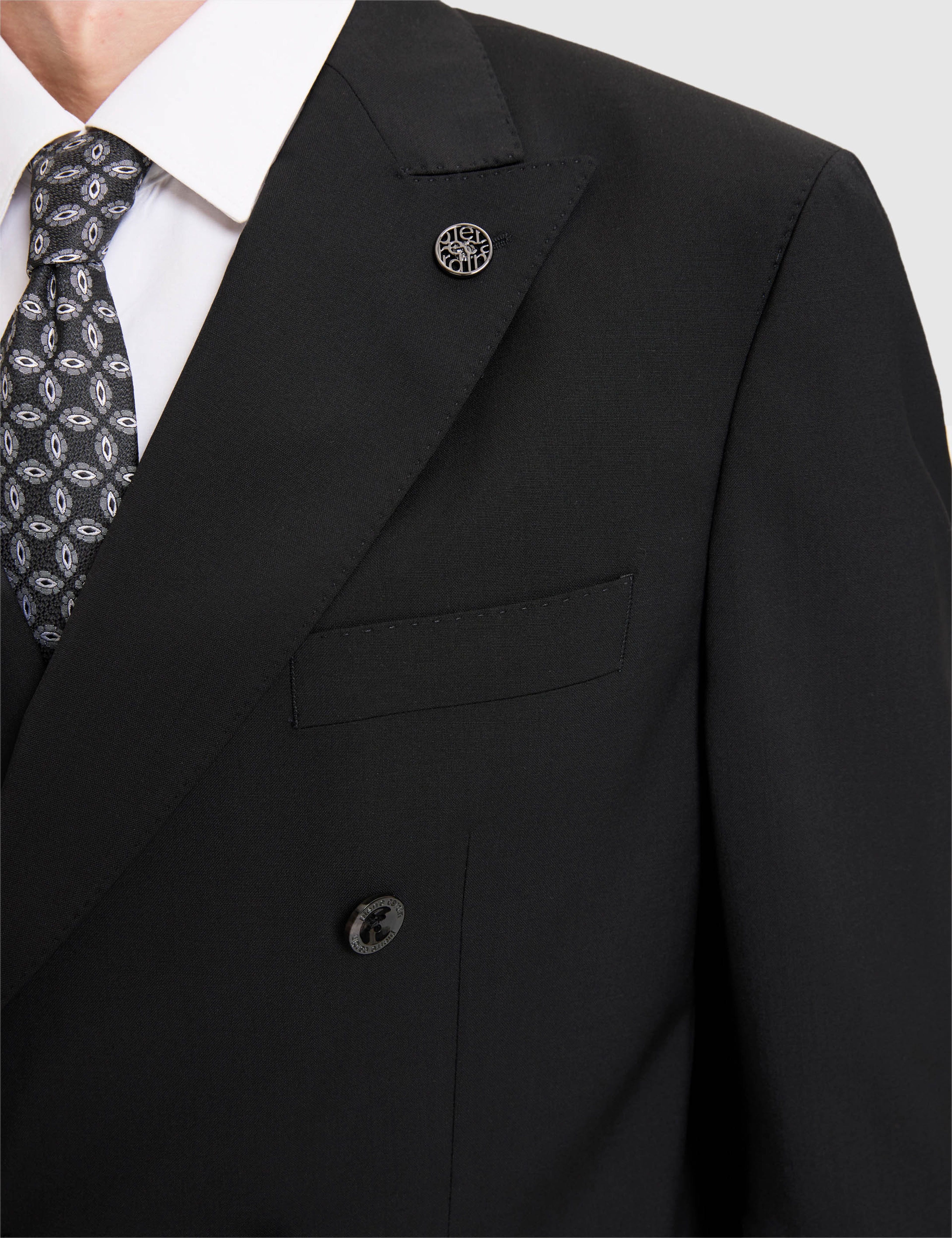 Siyah SLIM TAILORED Takım Elbise - Image 7