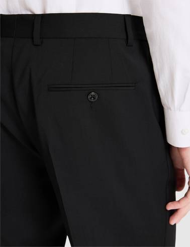 Siyah Slim Tailored Fit %100 Yün Takım Elbise