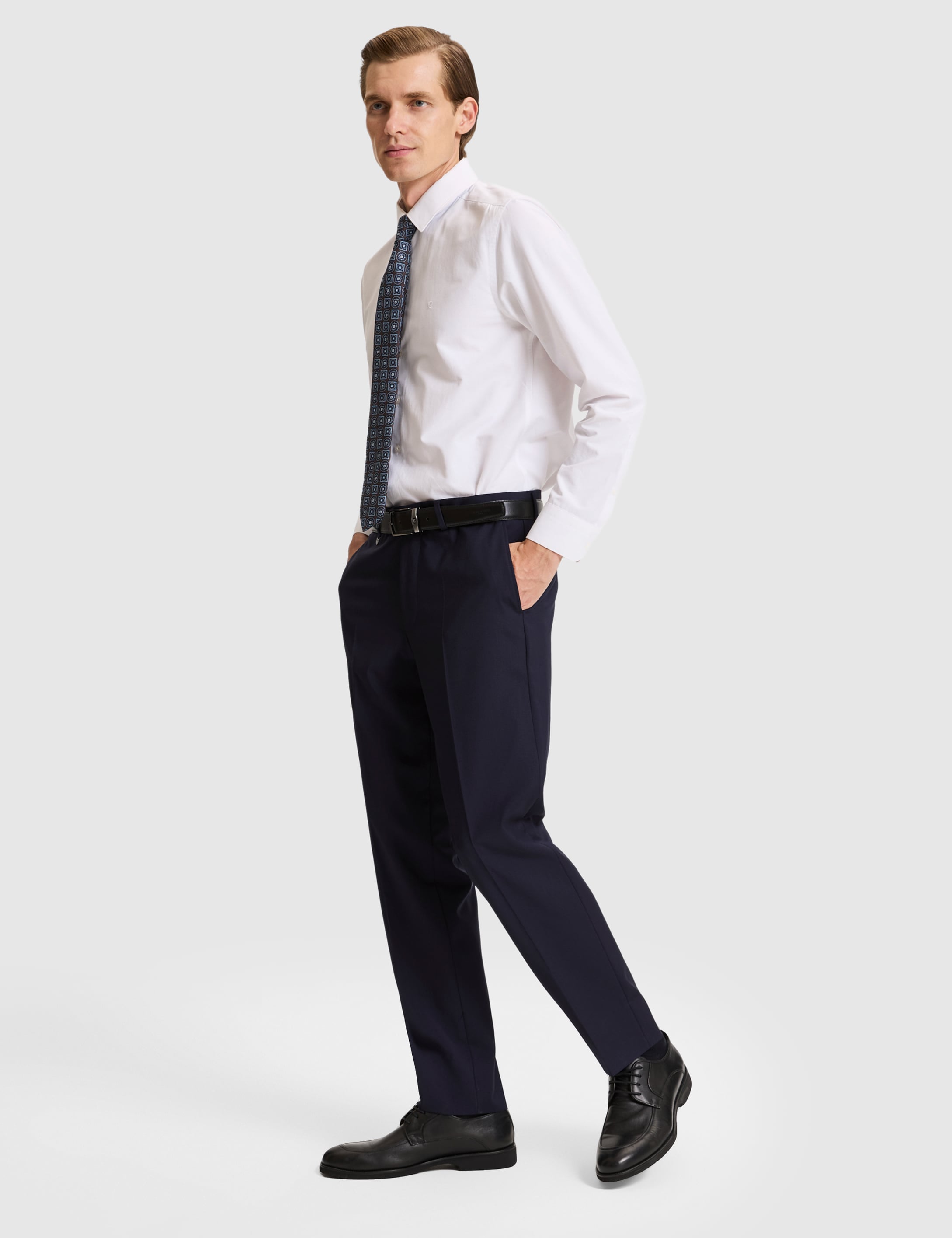 Lacivert SLIM TAILORED Kumaş Pantolon