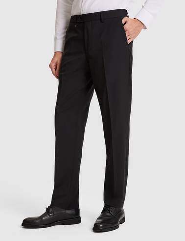 Siyah Slim Tailored Fit %100 Yün Kumaş Pantolon