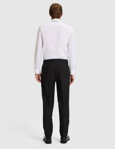 Siyah Slim Tailored Fit %100 Yün Kumaş Pantolon