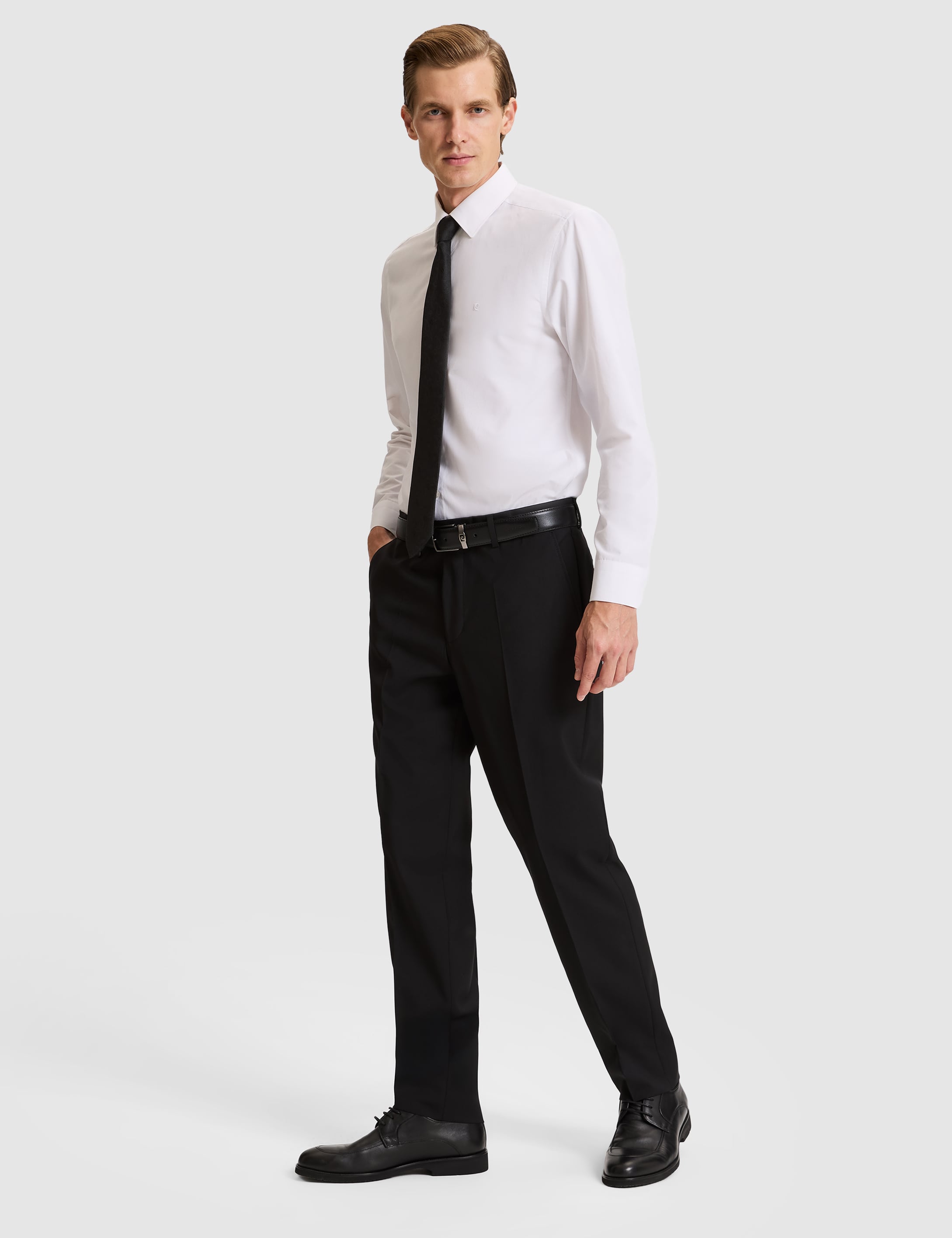 Siyah SLIM TAILORED Kumaş Pantolon - 50331725047