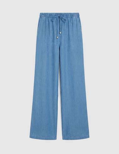 Açık Mavi Loose Fit Jean Pantolon