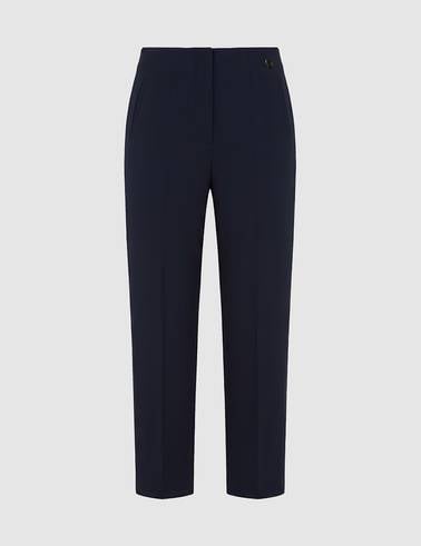 Lacivert Carrot Fit Kumaş Pantolon