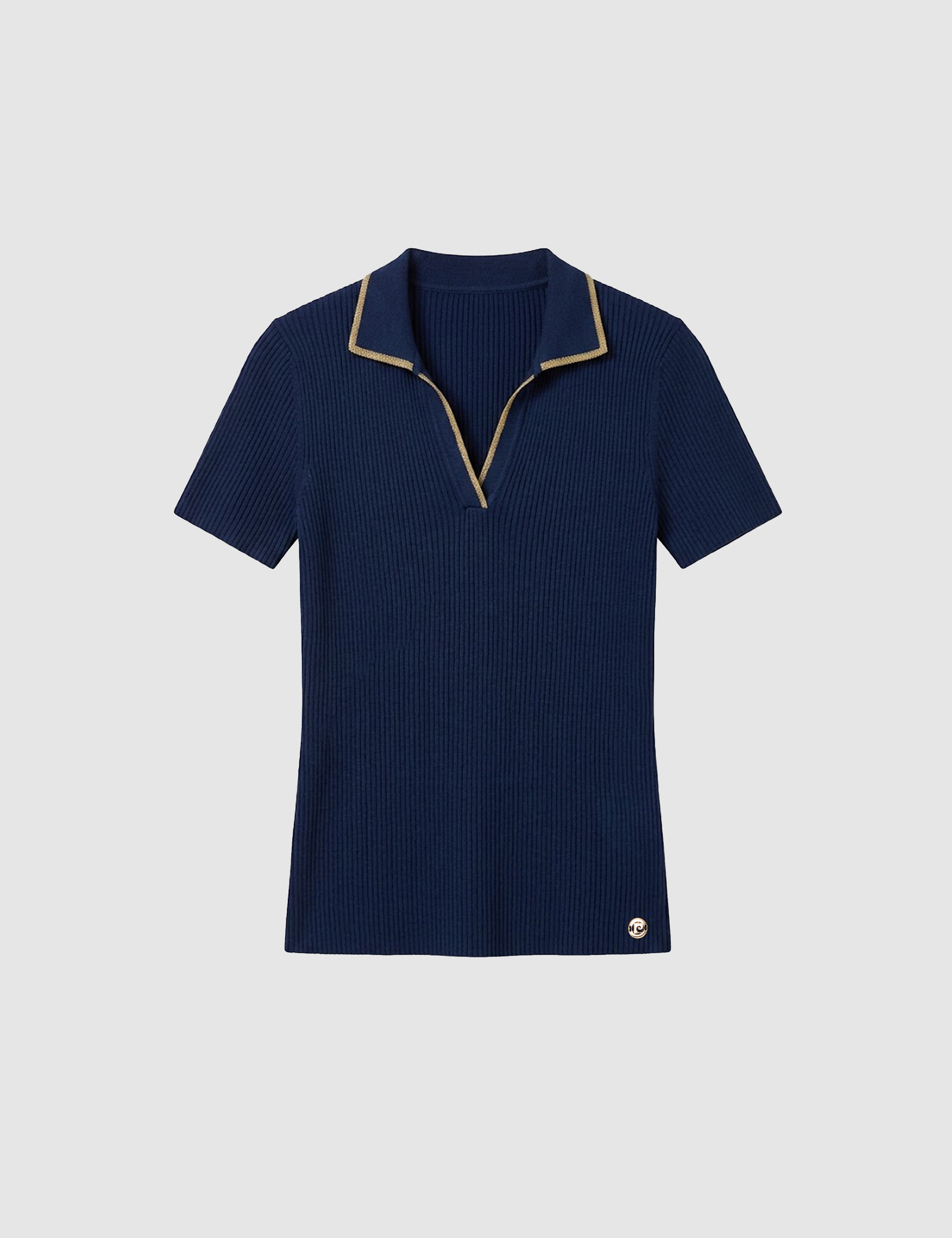 Lacivert Comfort Fit Polo Yaka Triko Tişört