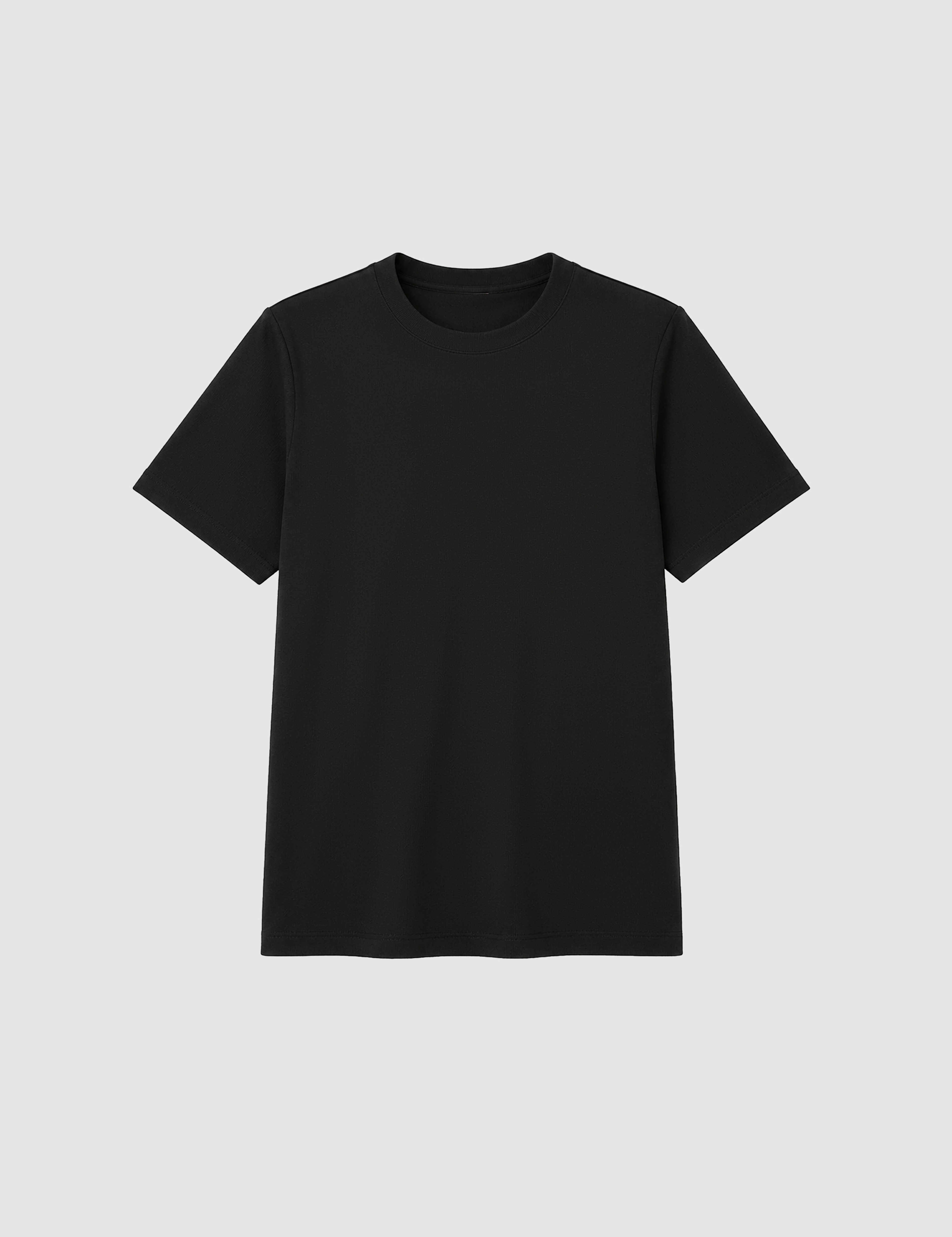 Siyah Regular Fit Bisiklet Yaka Basic Tişört - Image 7