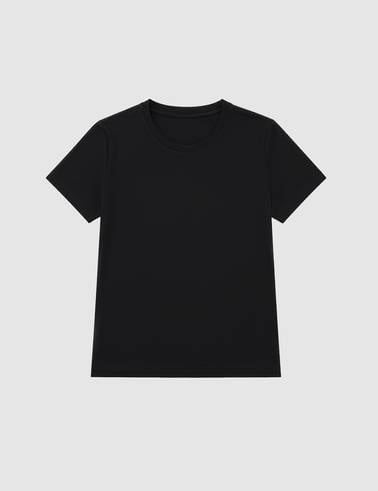 Siyah Regular Fit Basic Tişört