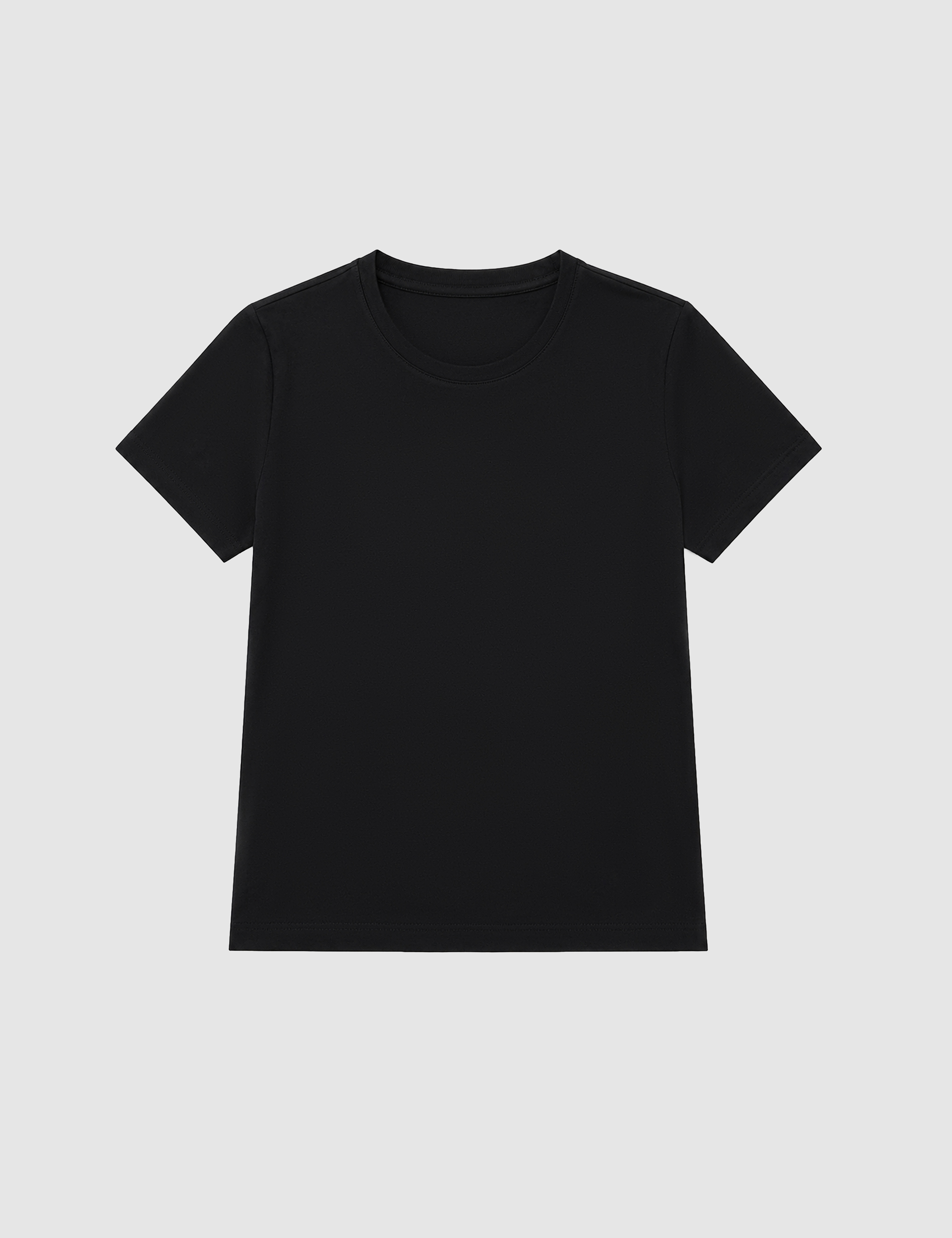 Siyah Regular Fit Basic Tişört - Image 7