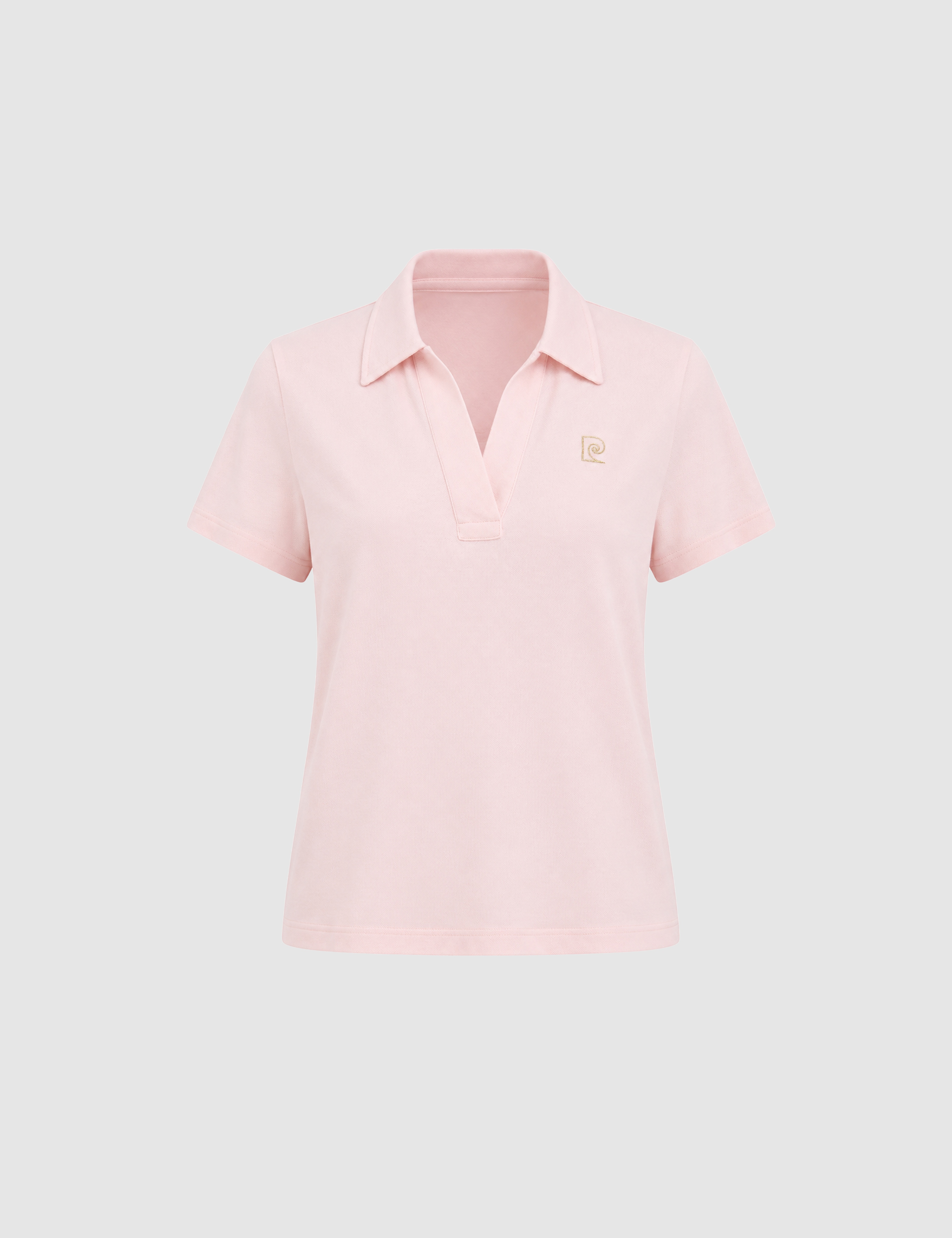 Açık Pembe A Kesim Comfort Polo Yaka Basic Tişört - Image 7