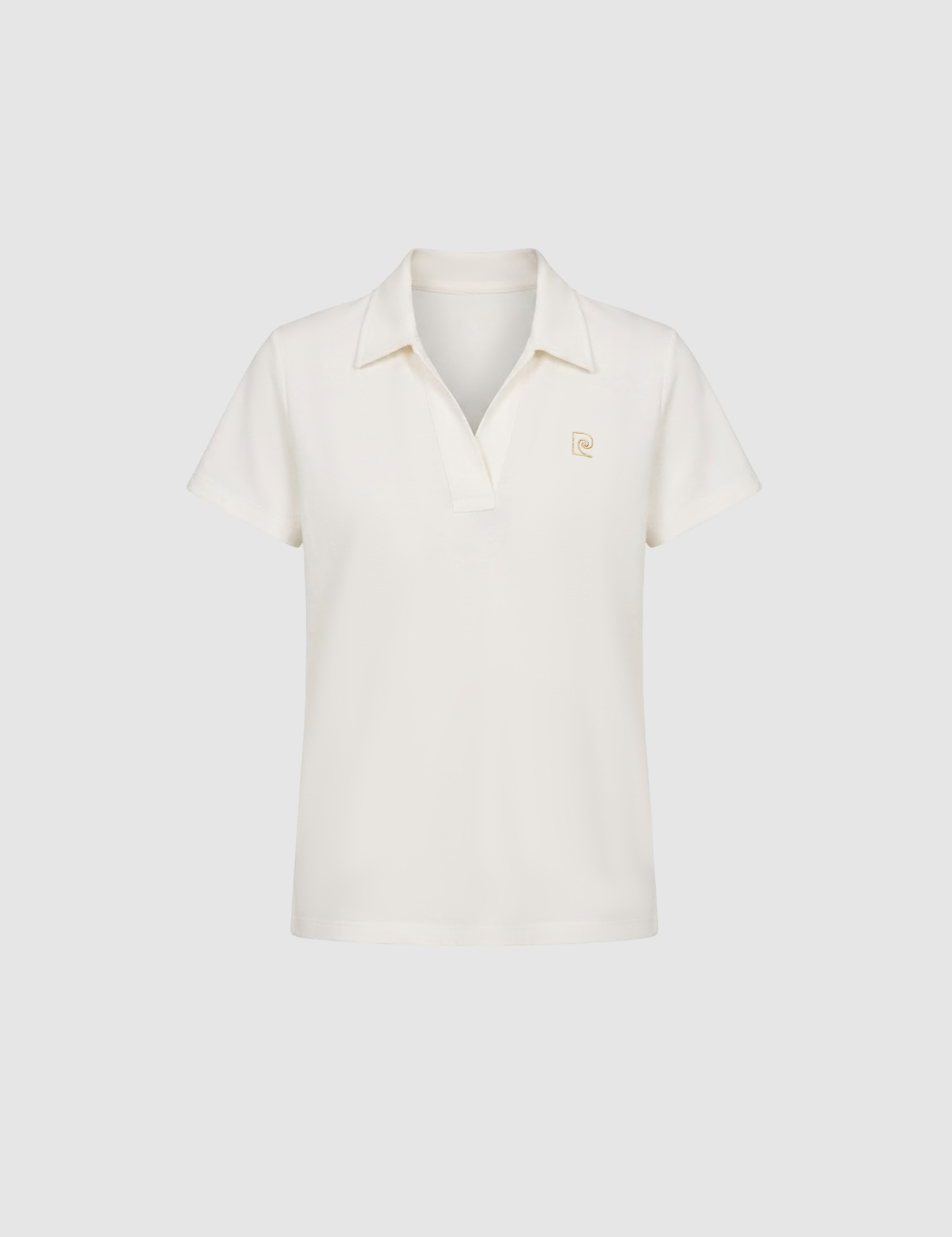 Ekru A Kesim Comfort Polo Yaka Basic Tişört - Image 7