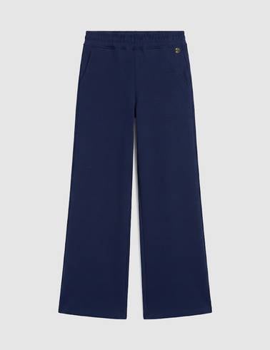 Lacivert Flare Fit Modal Karışımlı Eşofman Altı