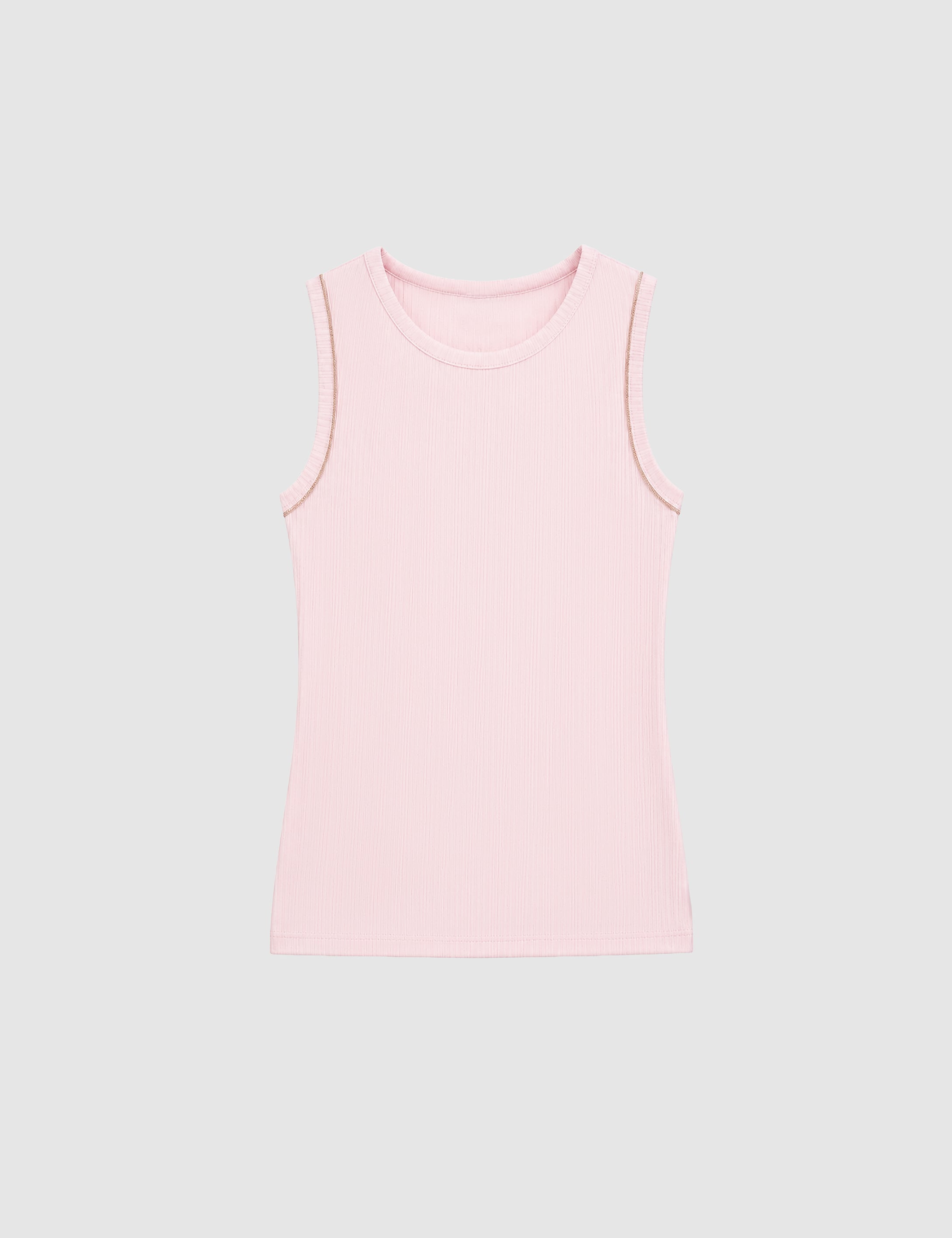 Açık Pembe Slim Fit Örme Bluz