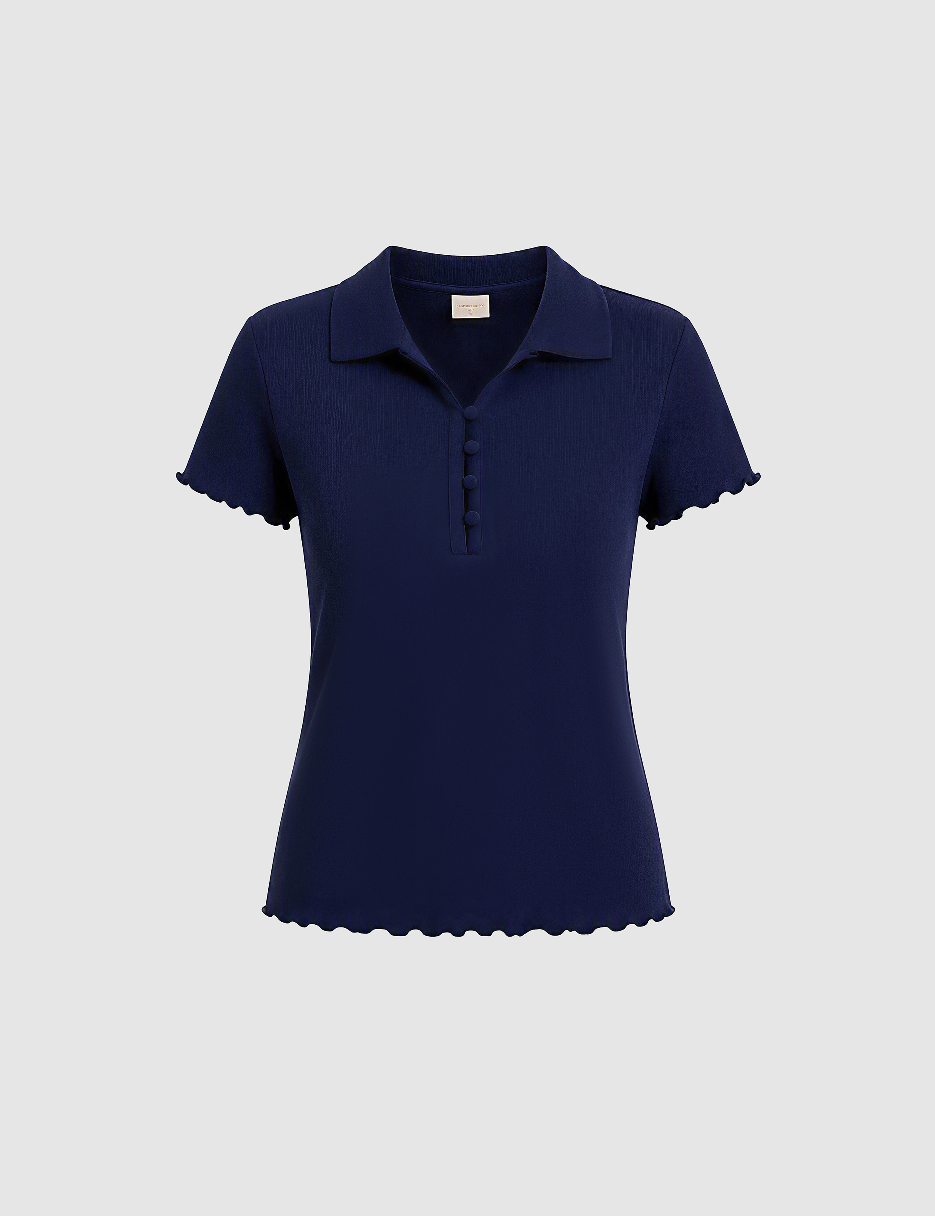 Lacivert Slim Fit Polo Yaka Tişört - Image 7