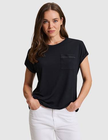Siyah Comfort Fit Basic Tişört