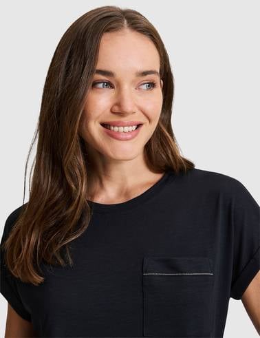 Siyah Comfort Fit Basic Tişört